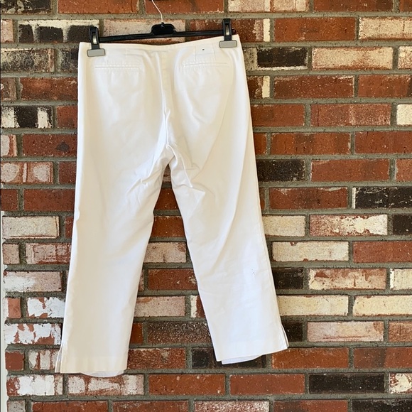 Women’s White Banana Republic Martin Stretch pants Size 4 Made in Thailand🇹🇭🤍 - Picture 2 of 3